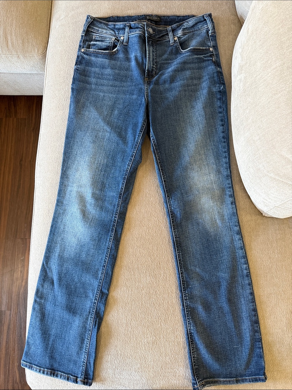 Silver Jeans Women's Straight Leg Blue Denim Jeans